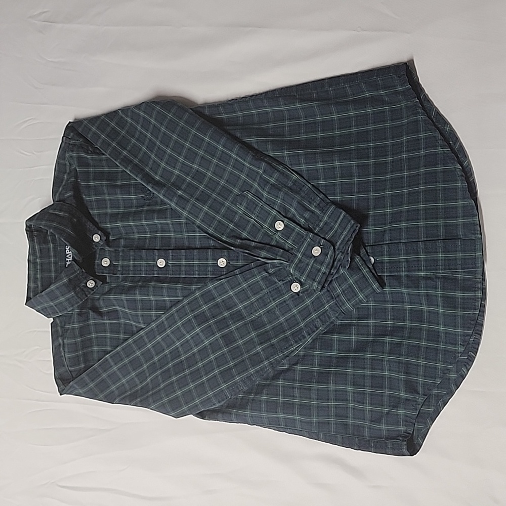 Boys Size 7 Chaps Front Button Long-Sleeve Shirt